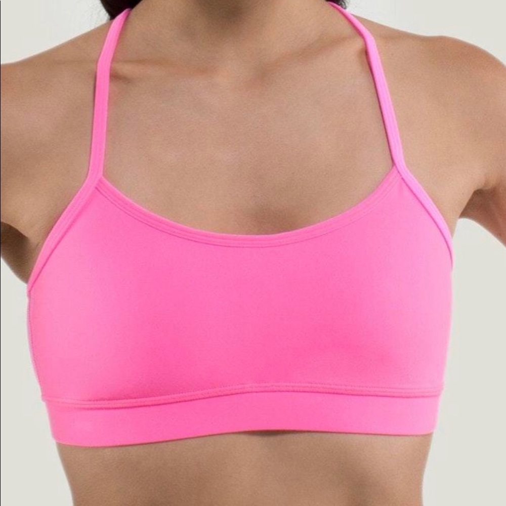 hot pink lululemon sports bra